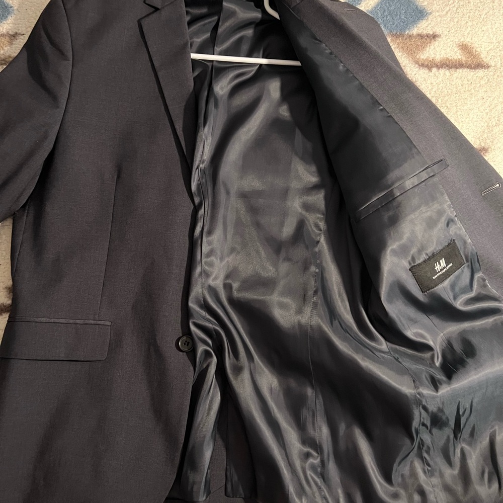 H&M charcoal grey suit jacket